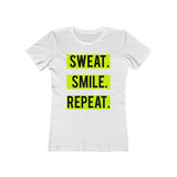(Sweat Smile Repeat) Women's The Boyfriend Tee
