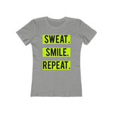 (Sweat Smile Repeat) Women's The Boyfriend Tee