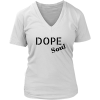 (Dope Soul) Womens V-Neck T-shirt