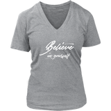 (Believe) Womens V-Neck