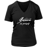 (Believe) Womens V-Neck