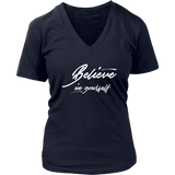 (Believe) Womens V-Neck
