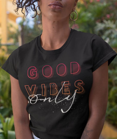 (Good Vibes Only III) Women’s Slim Fit T-Shirt