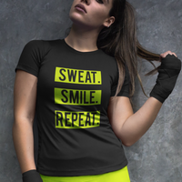 (Sweat Smile Repeat) Women's The Boyfriend Tee